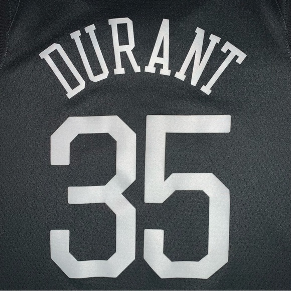 SOLD NWT Nike Kevin Durant Golden State Warriors #35 Charcoal The Town Jersey 40 - Picture 7 of 7